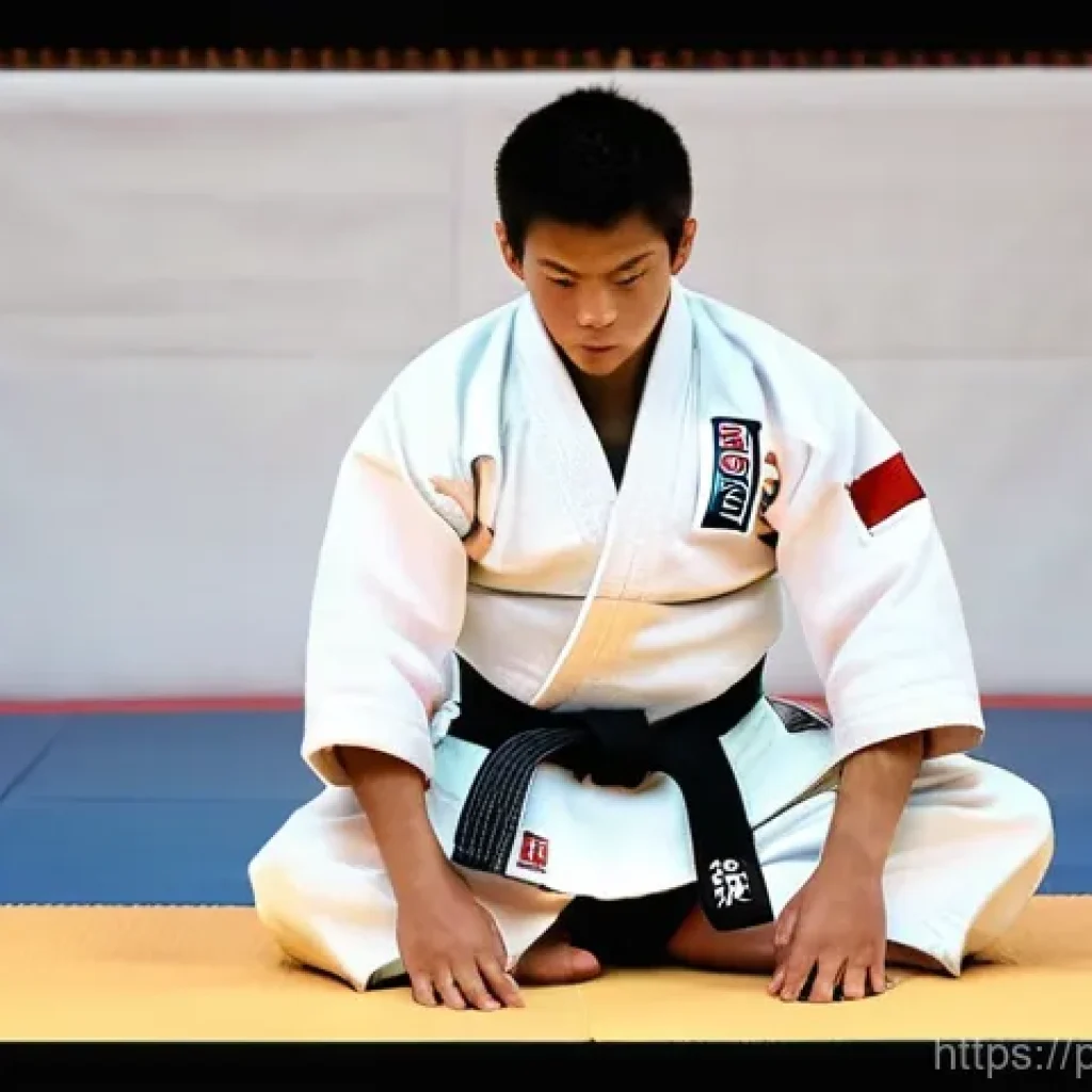 유도 경기 복장 규정 - **Prompt 1: The Confident Judoka and the IJF Approved Judogi**
    "A confident male judoka, in his ...
