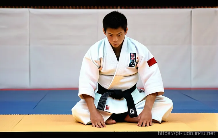 유도 경기 복장 규정 - **Prompt 1: The Confident Judoka and the IJF Approved Judogi**
    "A confident male judoka, in his ...